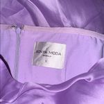 NWOT Sonya Moda Rosa Strapless Silk Lilac Purple Organza mini Dress sz S Photo 5