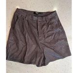 Missguided  shorts tall black and pink houndstooth size 4 Photo 0