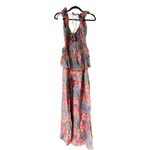 Anthropologie NWT  LOVE THE LABEL Eva Floral Ruffled Pink Jumpsuit Sz S Photo 1