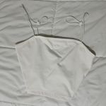 Adidas White Logo Print Crop Top Photo 0