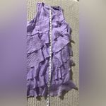 ZARA Purple Ruffled Midi Dress Photo 4