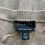 Talbots NWT pure Merino wool Casual Tan sweater Dress XL Photo 2