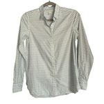 Garnet Hill Womens Blue White Striped Button Up Shirt Size 0 Cotton Long Sleeve Photo 0