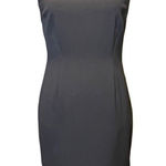 Calvin Klein NWT Black Sleeveless Sheath Dress with gold chain detail, Size 2 Photo 0