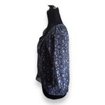 Hollister  Womens Blouse Sz‎ XS Blue Gold Sheer Chiffon Designs Photo 6