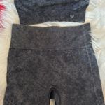 Wildfox SWEAT Marbled Sports Bra & Bike Shorts Set | Size S Photo 0