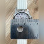 Bulova Caravelle by  Ladies Watch White Silicone Bracelet White Dial Date Window Photo 9