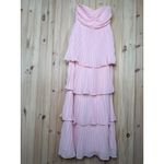 Lulus NWOT  Seriously Sensational Light Pink Strapless Tiered Maxi Dress Size M Photo 3
