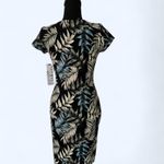 Almost Famous short sleeve black and green leaf print dress Photo 4