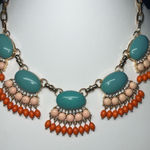 J.Crew  COLORFUL GLASS & CRYSTAL DRAMATIC RUNWAY NECKLACE Photo 0