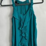 Iz Byer Teal Sleeveless Ruffle Top Photo 0