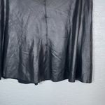 Spanx Women Plus Size 1X Black Faux Leather Skater Mini Skirt Edgy Rocker Punk Photo 1