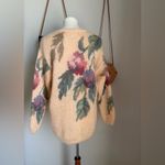 Talbots Vintage  Hand Knit Monair Floral Sweater, Size Medium Photo 2