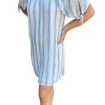 One Clothing Boutique Purchased  Brand Off Shoulder Striped Swing Dress - size L Photo 0