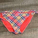 Victoria's Secret Victoria’s Secret Swim Pink Crinkle Madras Plaid Bikini Bottoms Tie Side Large Photo 0