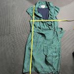 Elizabeth McKay Dress Green & Blue Silk Circle Print Wrap Around sz 6 Photo 9