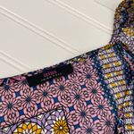 Trina Turk  Sivas Dress Midi Dress Multicolor V-Neck Tiered Fit & Flare Size L Photo 7