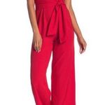 Laundry by Shelli Segal Wide Leg Belted Jumpsuit, Poppy Red, Size 16 New w/Tag Photo 0