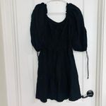 House of Harlow  1960 Women's Puff Sleeves A-Line Dress Cotton‎ Black Small NWT Photo 7