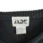 Vintage 80's/90's Jade Black Sequin Embellished Cotton Ramie Sweater Size Large Photo 4