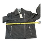 Universal Threads Universal Thread Women's Moto Jacket Faux Leather Faded Black Size X-Large Photo 5