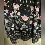 Anthropologie *** Dasha Smocked Black Floral Print Midi Dress Photo 14