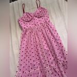 Betsey Johnson  Pink Dress with Red Heart Accents Photo 5