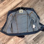 Desigual  DENIM JACKET SWEATER LONG SLEEVES EMBROIDERED COLORFUL LORAL Sz 36 Photo 1