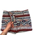 Loft Bloomstripe Riviera Shorts - Burgundy - Mid-rise Photo 3