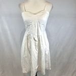 White corset top smocked 100% cotton sundress size medium Photo 1