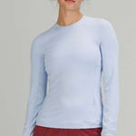 Lululemon  Its Rulu Run Long Sleeve Shirt in Blue Linen Size 10 Photo 0