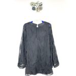 Show Me Your Mumu Swing Mini Dress Size Small Black Embroidered Bell Sleeve Photo 6