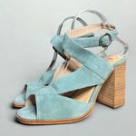 Chinese Laundry Kristin Cavallari by Lara Crisscross Heeled Sandal in Jade Suede Photo 0