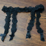 Victoria's Secret  Black Lace Garter Belt Size M Photo 0