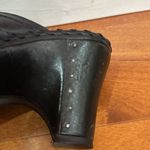 Frye Charlotte Ring Mules Clogs Slip on Black Leather 70771 Womens Size 8.5 Photo 8