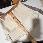 Gianni Chiarini Italian Leather Hobo Tote Bag in Cream and Tan Metallic Internal Photo 7