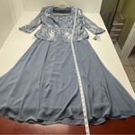 Alex Evenings  Tea Length Jacket Dress Wedding Formal Events Steel Blue SZ 18 NEW Photo 10