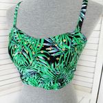 PINK - Victoria's Secret  Tropical Print Studded Cage Back Bralette Halter Top Large Photo 4