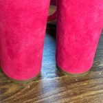 J. McLaughlin  Bright Pink Suede Block Heel Sandal - size 7.5M Photo 6
