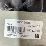 All Saints Ludo Black Cut Out Open Back Halter Linen Blend Midi Dress Size US 8 Photo 5