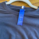 Kit & Ace TIE BRUSHED DRESS Blue Side Knot knotted Bow Active Soft Raw Hem Small Photo 4