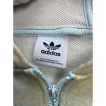 Adidas  Originals Tie Dye Cropped Zip Hoodie Sweatshirt Womens Medium Blue Yellow Photo 1