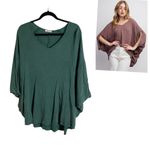 easel  Mineral Washed Gauze Loose Fit Top In green size large Photo 1