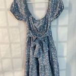 Altar'd State Altar’d state blue floral short puff sleeve mini sundress size xs Photo 3