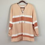 Anthropologie NWT The Upside Freja Pullover Shirt Size XL Peach Orange Photo 2