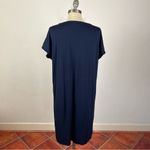Eileen Fisher  Navy Open Sleeve Shift Dress Photo 5