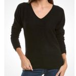 Philosophy Black V-Neck Ribbed Long Sleeve Soft Sweater for Women Large Photo 0