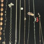 J423 Bulk Bundle of 9 Chain Bracelets & Anklets Gold Photo 1