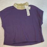 Kappa  Logo Tape Elero Fleece Purple Sweatshirt Size Oversize X-Small NWT 20"x20" Photo 1