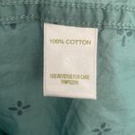 Garnet Hill  Cotton Blue Patterned Casual Button Down | Size 16 Photo 3